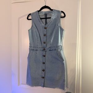 Denim Button-Down Dress